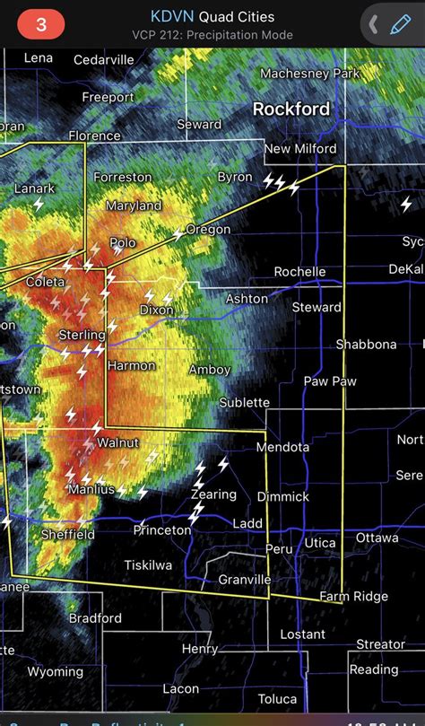 Severe Thunderstorm Warning for LaSalle County; watch in effect
