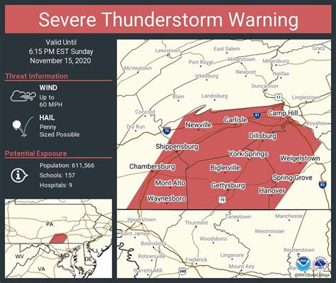 Severe Thunderstorm Warning issued for 3 counties