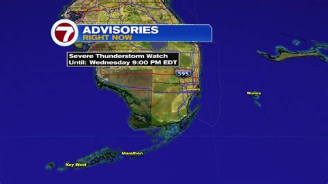 Severe thunderstorm watch issued for  Broward and Miami-Dade counties