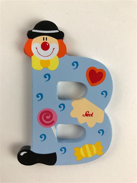 Sevi Buchstabe B Clown - blau - hellblau eBay