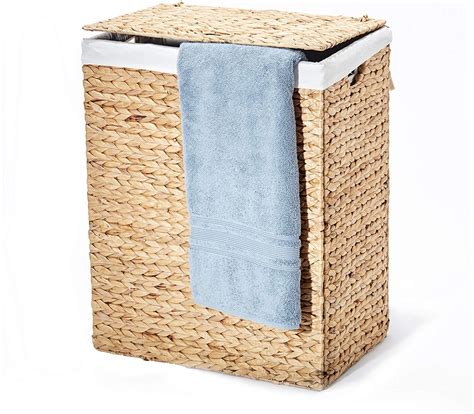 Seville Classics Water-Resistant Built-In Handles Laundry Hamper