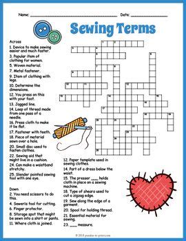 Sew! Crossword Clue Wordplays.com