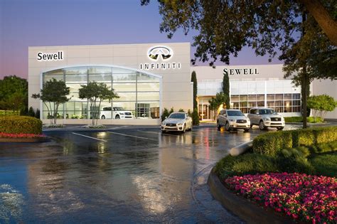 Sewell infiniti of dallas 7110 lemmon ave dallas tx 75209. Browse our luxury selection of new 2023 INFINITI QX60 models at Sewell dealers in Dallas, Fort Worth, Houston, Austin, & San Antonio. Skip to Main Content. Contact Us; Locations; Vehicle Inventory; ... 7110 LEMMON AVENUE DALLAS, TX 75209 US. Service (972) 455-6360. Sales (972) 490-4545. Hours Of Operation. Service. Mon-Fri 7:30 AM-7:00 PM Sat 7 ... 