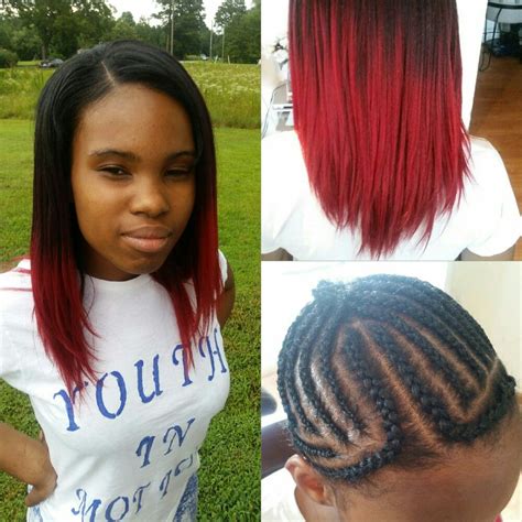 Sewin with minimal leave out! Sew In Braid Pattern, Braid Patterns