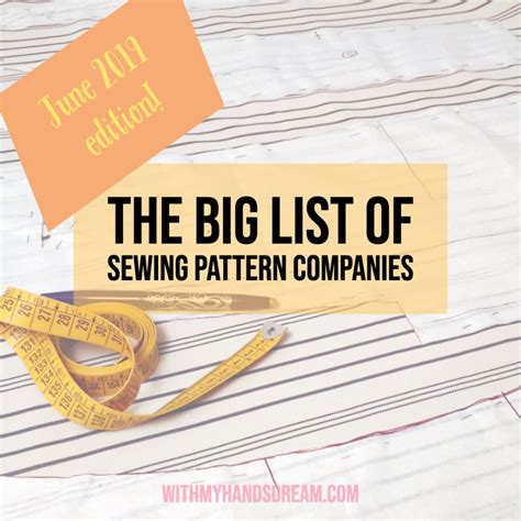 Sewing Pattern Companies