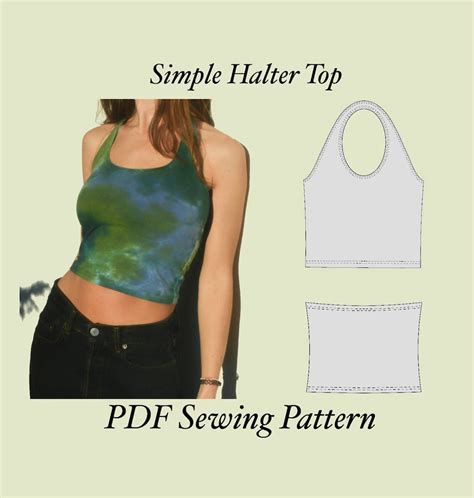 Sewing Pattern Halter Top Pattern Easy Halter Top Pattern Etsy
