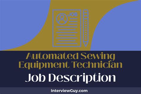 Sewing Technician Job Description bestcareerguide.com