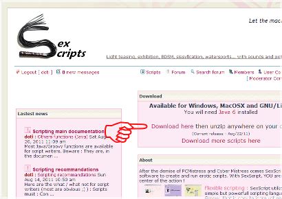 Sexscripts.  Enjoy! Community site of the free SexScripts software, let some masters ...