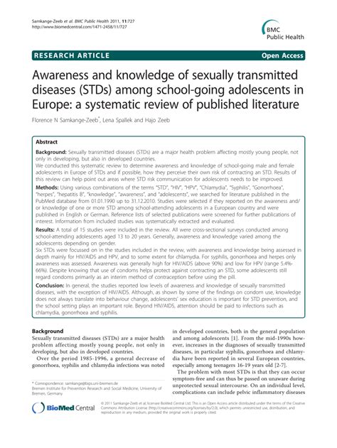 Sexually transmitted diseases in Germany - PubMed