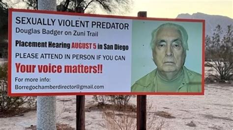 Sexually violent predator to be placed in Borrego Springs