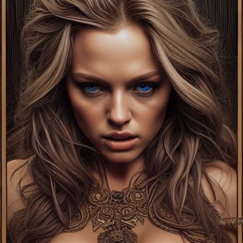 Sexy ai art. Sexy 🥵 AI Image Creations. Generates hyper-detailed futuristic portrait of a Hollywood star with cyber enhancements, henna art, and holographic attire. 🌟 Photorealistic prompt specifies medium format camera, 85mm lens. Artistic prompts offer style flexibility. 🚀. 