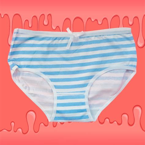 Sexy baby blue striped panties