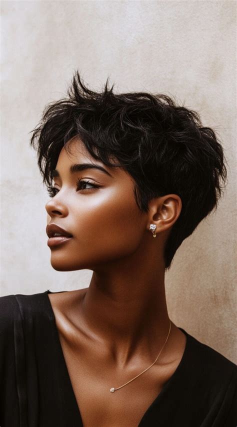 Sexy black hair pixie haircut suck. .  ...