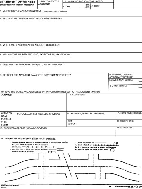 Sf 94 Form Fill Out and Sign Printable PDF Template signNow
