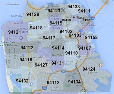 Sf Zip Code Map Map Of Zip Codes