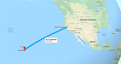Sf to hawaii. The mileage flown from San Francisco to the main Hawaiian Islands varies: Oahu/Honolulu: Approximately 2,400 miles. Maui: Roughly 2,500 miles. Big Island/Hawaii Island: Around 2,550 miles. Kauai: About 2,600 miles. This accounts for great circle routes between the airport pairs. Kauai is the farthest reaching island, while Oahu is the nearest. 