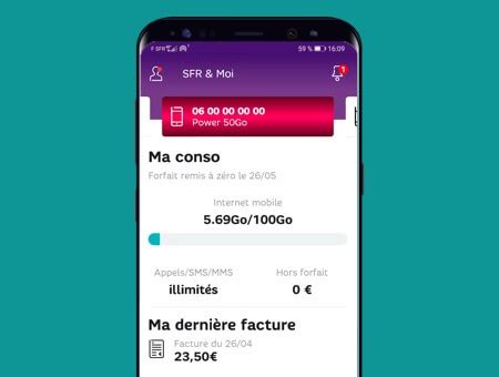 Sfr mon compte.  Suivi de vos consommations, changement d’offre Commen...