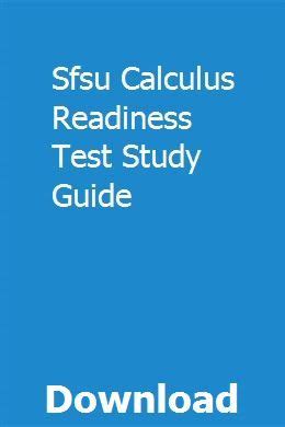 Sfsu calculus readiness test study guide. - Respironics remstar plus model 1005960 manual.