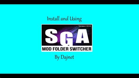 SGA Mod Folder Switcher link for FS22 Formerly PV Tools. Now the SGA Mod Folder Switcher. 