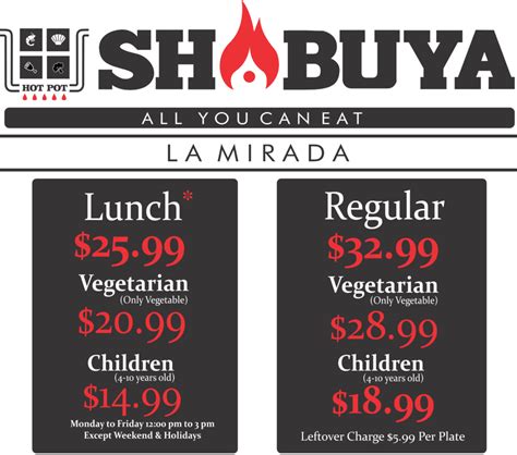 Shabuya Lunch Price
