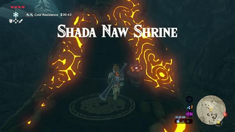 Shada naw shrine botw. Apr 5, 2017 · Shada Naw Shrine In case you’re having trouble finding any of the remaining 119 shrines, you should take a look at our Zelda BoTW Shrine Locations guide. Shada Naw Shrine Location. This shrine can be found in the northwestern part of the main map, in the area called Hebra Mountains. You’ll need some decent cold protection here in order to ... 