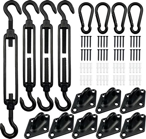 Shade sail tensioning hardware. .  ...