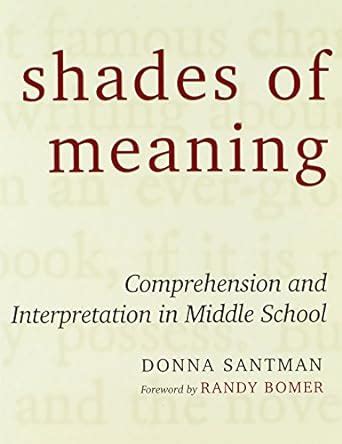 Shades of meaning comprehension and interpretation in middle school. - I have landed stephen jay gould.