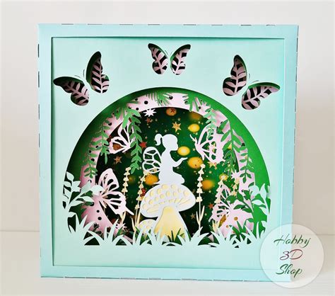 Shadow Box SVG Box Frame SVG Layered Paper Cut File Template Etsy