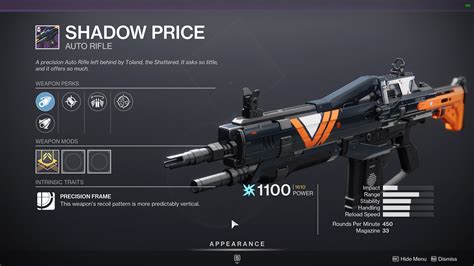 Shadow Price Destiny 2