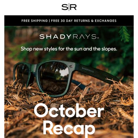 Popular Shadyrays.com Promo Codes & Sales. Get 40% Your Order at 2 Items or More at Shady Rays (Site-Wide) 25% Off One Pair at Shady Rays (Site-wide) 20% Off Purchase at Shady Rays (Site-wide) 25% Off Site-Wide at Shady Rays. Get 40% Off on Orders Over 2 Pairs of Sunglasses at Shady Rays. 