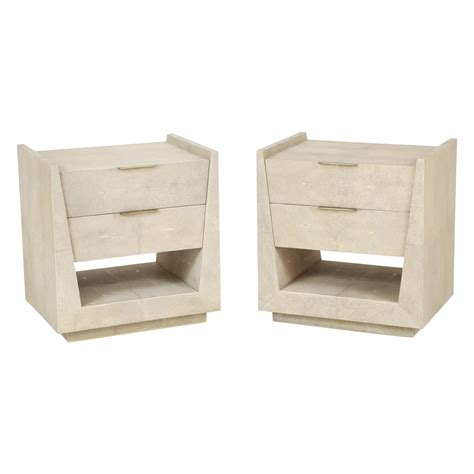 Shagreen Night Stands - 9 For Sale at 1stDibs cream shagreen ...