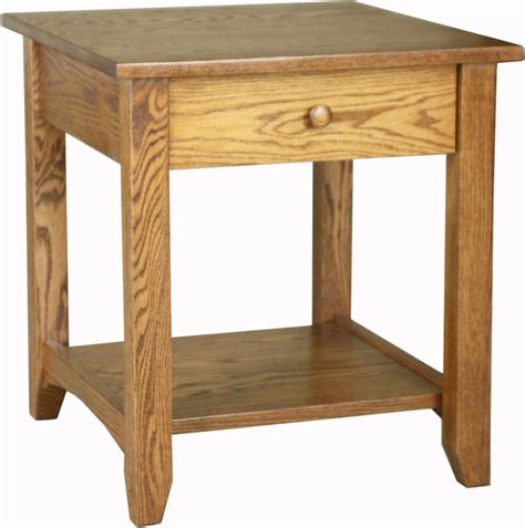 Shaker Open Oak End Table Amish End Table Custommade End Table