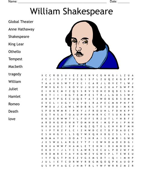 Shakespeare Word Search WordMint