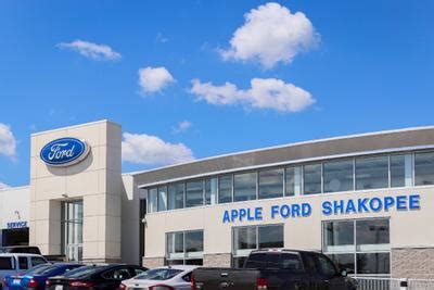 Shakopee ford. This web page is the dealer details page for Apple Ford Shakopee, a Ford dealer in Minnesota. It provides information on the current manufacturer suggested retail price, estimated selling … 