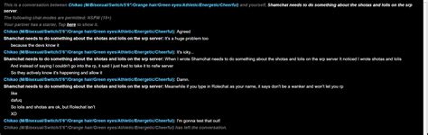 Shamchat. Rolechat is exactly the same as Shamchat except it doesn't have those hats up top and it has seperate servers for RP and SRP. As the Shamchat subreddit, there should be absolutely no question that we migrate to Rolechat en masse because it's exactly the fucking same as Shamchat ! 