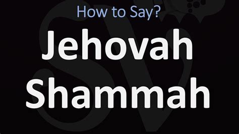 Shammah pronunciation. Rate the pronunciation difficulty of Jehovah ezer. 3 /5. (10 votes) Very easy. Easy. Moderate. Difficult. Very difficult. Pronunciation of Jehovah ezer with 3 audio pronunciations. 