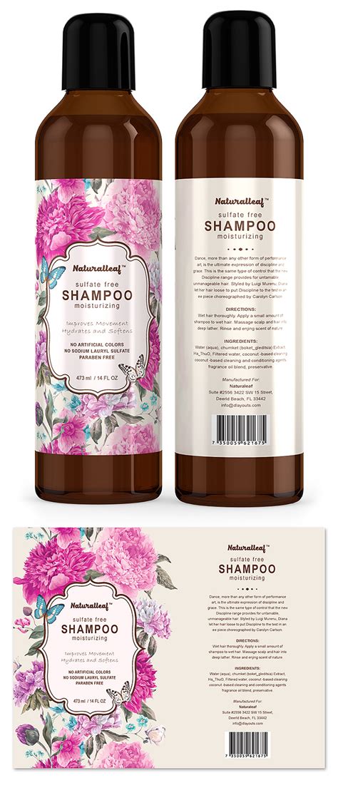 Shampoo Label Design Template