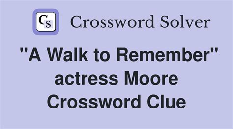 Shandling Or Moore - Crossword Clue Answers - Crossword Solver