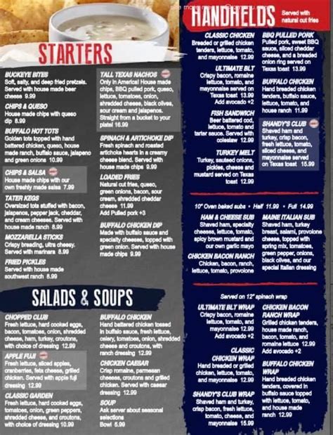 Shandy's grill and bar menu. Shandy's Grill is your destination for great American food, cold beer, and live games on tv. 