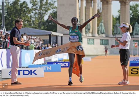 Shankule weathers hot conditions to lead 1-2 finish by Ethiopia in the women’s marathon at worlds