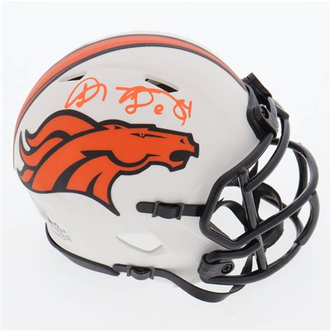 Shannon Sharpe Signed Broncos Speed Mini Helmet (Beckett)