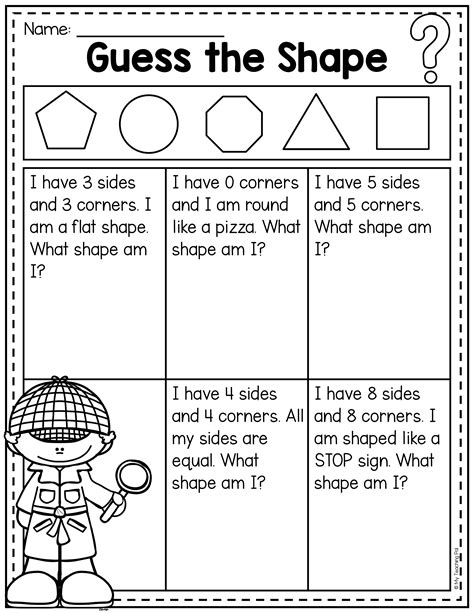 Shapes And Their Attributes Worksheets - Lesson Worksheets