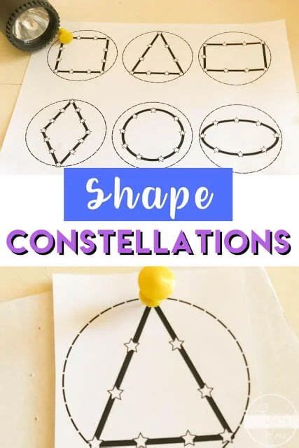 Shapes Flashlight Constellations Activity w/ Printable