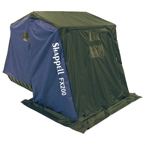 Shappell fx200. An Eagle Claw Shappell FX200 Insulated ice shelter is the last unit standing as we head into the home stretch of the ice fishing season! Still plenty of time to hit the hard water comfortably this winter! 