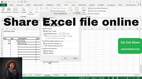 Share Excel File online YouTube