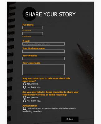 Share Your Story Template