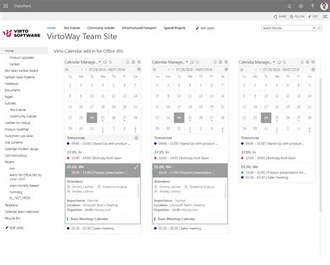 SharePoint Calendar Web Part VirtoSoftware
