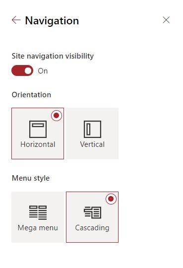 SharePoint Navigation Switcher - M365 Admin