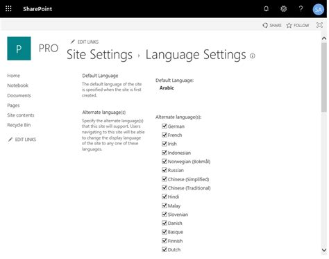 SharePoint Online Change Site Language using PowerShell SharePoint Diary