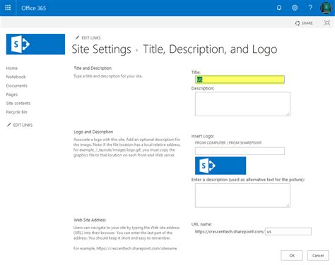 SharePoint Site Collection - Change Title, Description, …